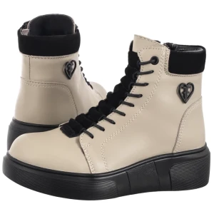Botki Beżowe DBT7128/25 BE (FO202-a) Filippo