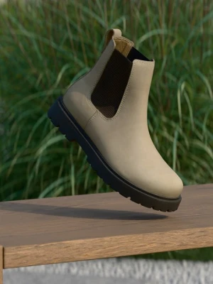 Botki Birkenstock jasnobrązowy melanż