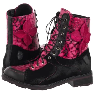 Botki Bordo+Czarne 07004-23/00-8 (MA1418-b) Maciejka