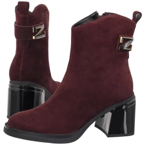 Botki Bordowe DBT8024 / 26 BG (FO282-a) Filippo