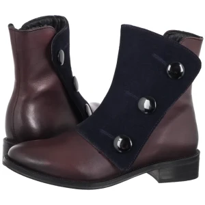 Botki Bordowe H7172-23/00-7 (MA1466-b) Maciejka