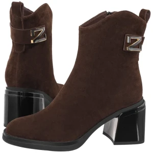 Botki Brązowe DBT8024 / 26 BR (FO282-b) Filippo