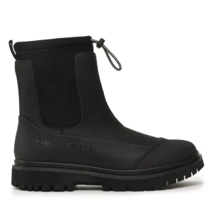 Botki Calvin Klein Jeans Chunky Combat Chelsea Boot Rub YW0YW01065 Czarny