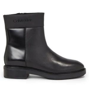 Botki Calvin Klein Rubber Sole Ankle Boot Lg Wl HW0HW01700 Czarny