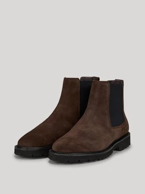 Botki Chelsea Pero Stampa Fine Daniel w kolorze ciemnobrązowym Joop