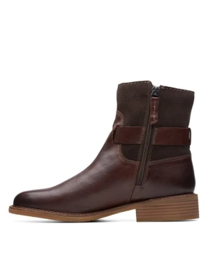 Botki Clarks ciemnobrązowy