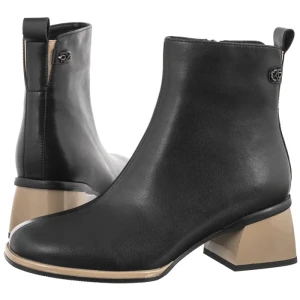 Botki Czarne DBT8122 / 26 BK BE (FO281-a) Filippo