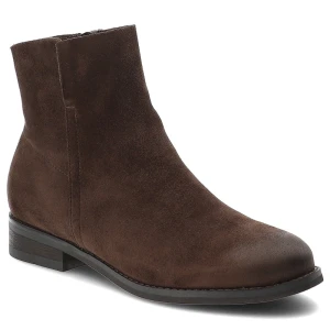 Botki damskie Vinceza, cholewka z materiału o przecieranym wykończeniu zabudowany fason za kostkę, brązowe, 39961