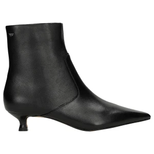 Eleganckie skórzane botki damskie na niskim obcasie 55347-51 Wojas