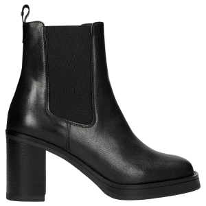 Czarne klasyczne botki na obcasie 55260-51 Wojas