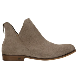 Ciemnobezowe botki damskie z dwoiny welurowej 55002-67 Wojas