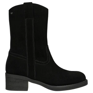 Czarne botki damskie zapinane na zamek 55298-61 Wojas