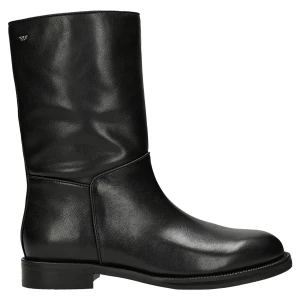 Czarne skórzane botki damskie 55344-51 Wojas