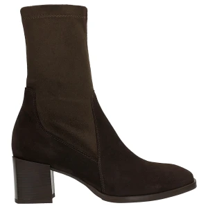 Brązowe botki skarpetkowe zapinane na zamek 55318-82 Wojas