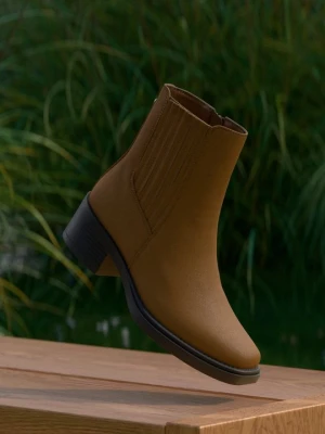 Botki do kostki Anna Field Wide Fit By Zalando beżowy