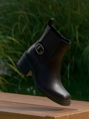 Botki do kostki Anna Field Wide Fit By Zalando ciemnobrązowy