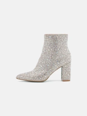 Botki do kostki Blue By Betsey Johnson srebrny