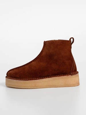 Botki do kostki Clarks brązowy