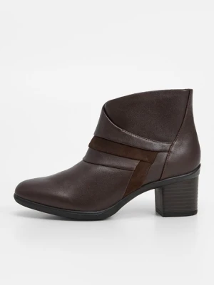 Botki do kostki Clarks ciemnobrązowy