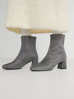 Botki do kostki ONLY SHOES By Zalando srebrny