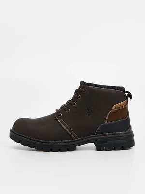 Botki do kostki U.S. POLO ASSN. ciemnobrązowy