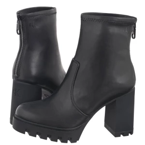 Botki Heel Platform Zip Boot Mg Nappa Triple Black YW0YW01546 0GJ (CK559-a) Calvin Klein