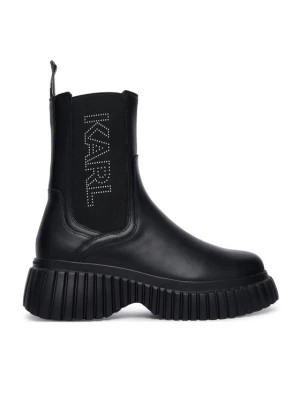 Botki KARL LAGERFELD Kreeper Wedge KL44460 Czarny