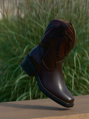 Botki kowbojki i motocyklowe Anna Field By Zalando brązowy