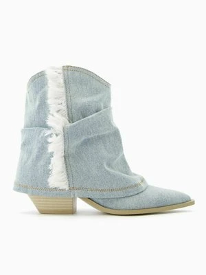 Botki kowbojki i motocyklowe Bershka