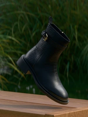 Botki kowbojki i motocyklowe Copenhagen Shoes czarny
