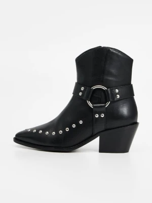 Botki kowbojki i motocyklowe Copenhagen Shoes czarny
