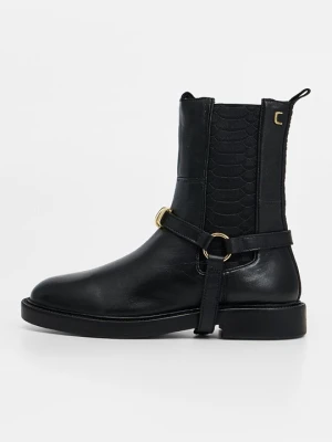 Botki kowbojki i motocyklowe Copenhagen Shoes czarny
