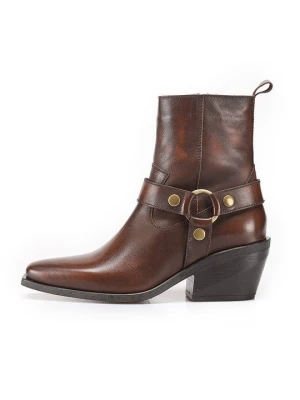 Botki kowbojki i motocyklowe Inuovo brązowy