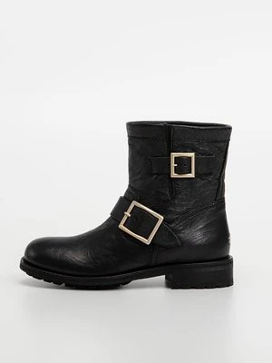 Botki kowbojki i motocyklowe Jimmy Choo