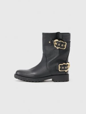Botki kowbojki i motocyklowe LOVE MOSCHINO czarny