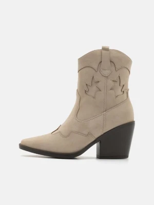 Botki kowbojki i motocyklowe ONLY SHOES By Zalando beżowy