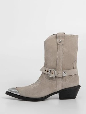 Botki kowbojki i motocyklowe pinko