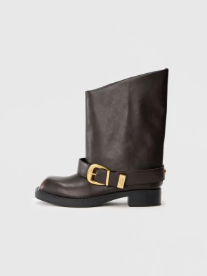 Botki kowbojki i motocyklowe Steve Madden brązowy