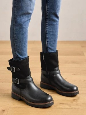 Botki kowbojki i motocyklowe tamaris