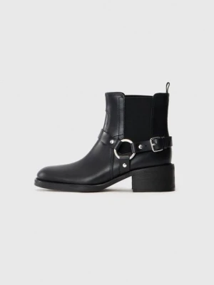 Botki kowbojki i motocyklowe Tory Burch czarny