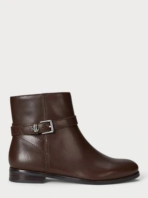 Botki Lauren Ralph Lauren ciemnobrązowy