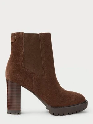 Botki Lauren Ralph Lauren ciemnobrązowy