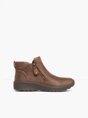 Botki marki Skechers z zamkiem błyskawicznym BonPrix brązowy