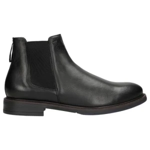 Czarne skórzane sztyblety męskie ze skóry licowej 20015-51 Wojas