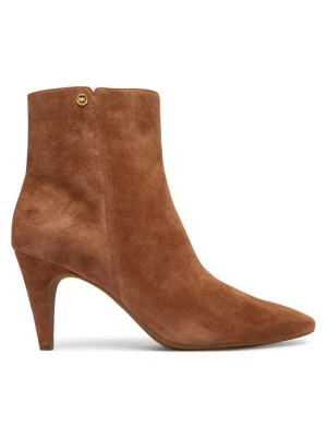 Botki MICHAEL Michael Kors Daniela Heeled 40F6DNME6S Brązowy