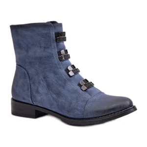 Botki Model Evalith ASA62-30 Blue - Step in style niebieskie