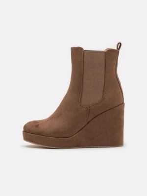Botki na koturnie Anna Field Wide Fit By Zalando taupe