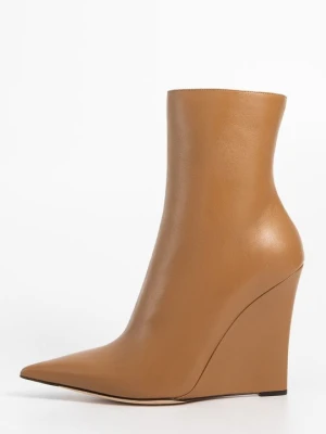 Botki na koturnie Jimmy Choo wielbłądzi