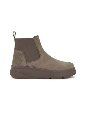Botki na koturnie Scholl taupe