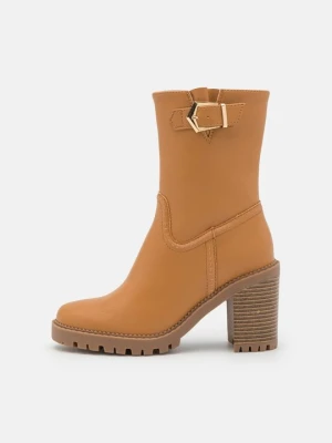 Botki na obcasie Anna Field By Zalando koniakowy